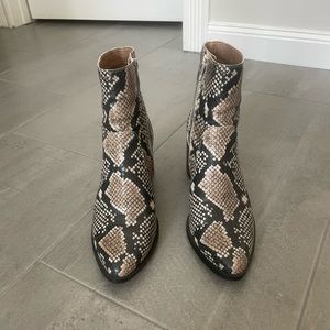 Treasure & Bond Snake Skin Boots - like new!